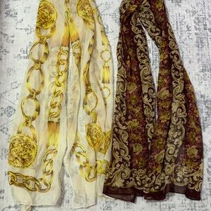 VTG Y2k Printed Sheer Scarves
